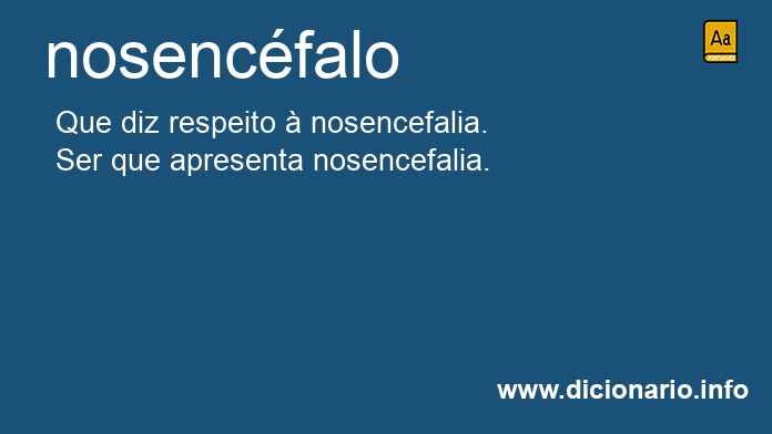 Significado de nosencfalo