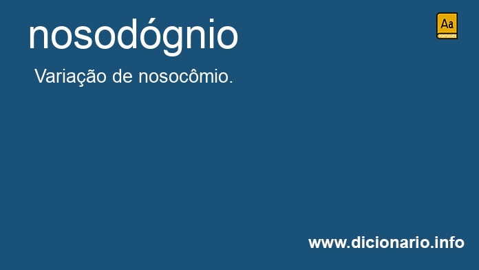 Significado de nosodgnio