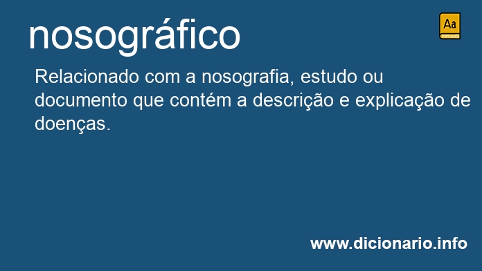 Significado de nosogrficos