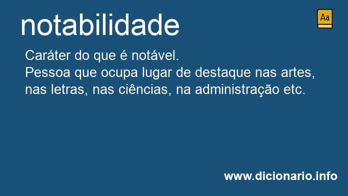 Significado de notabilidade