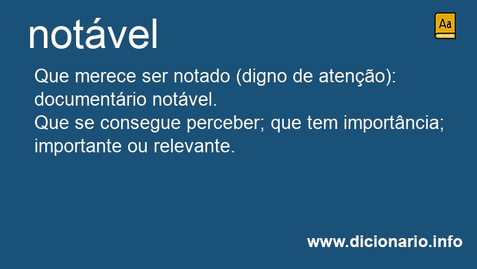 Significado de notvel