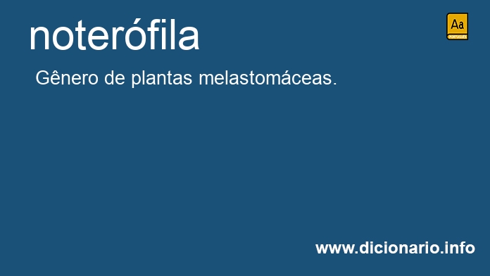Significado de noterfila
