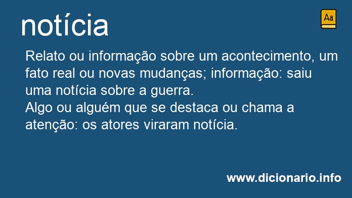 Significado de notcia