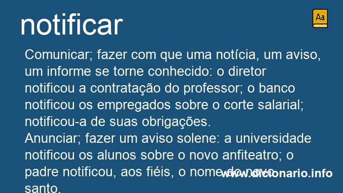 Significado de notificaras