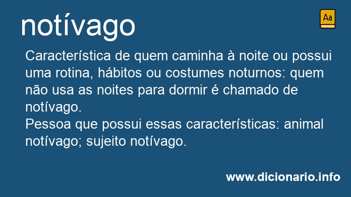 Significado de notvaga