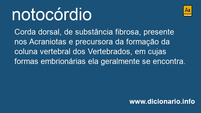 Significado de notocrdio