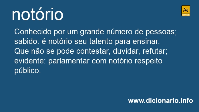 Significado de notrio