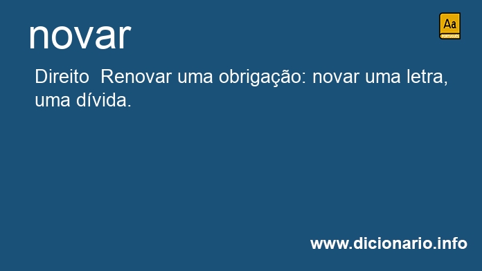 Significado de novar