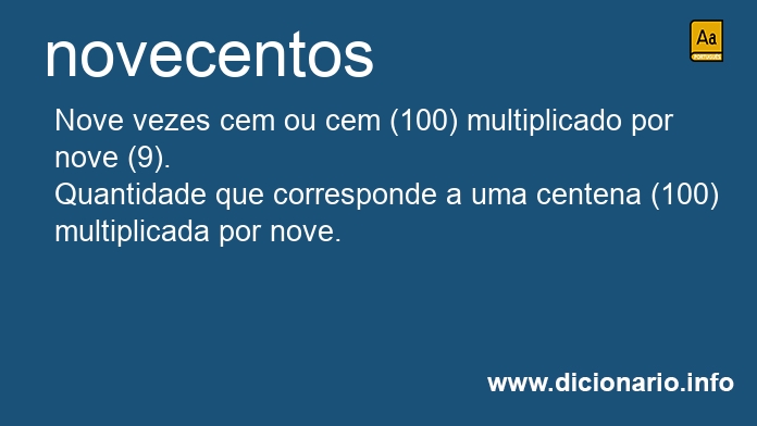 Significado de novecentos