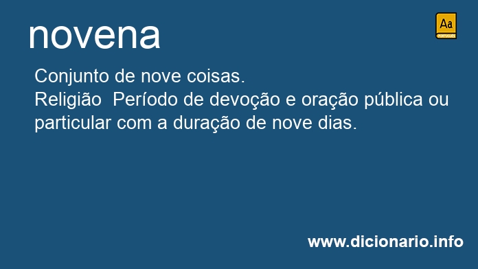 Significado de novena