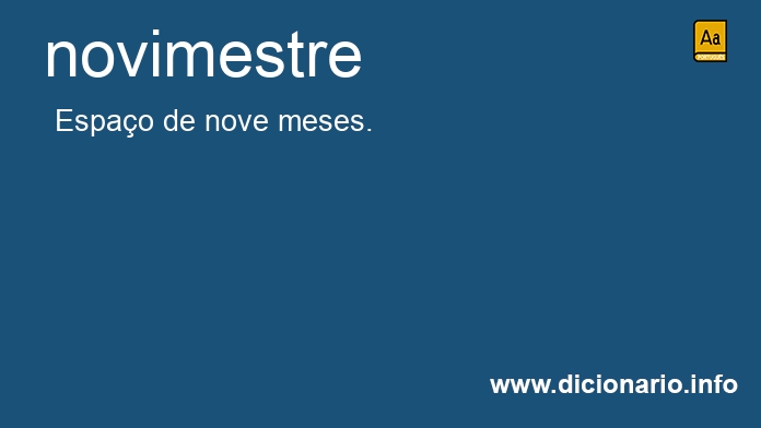 Significado de novimestre