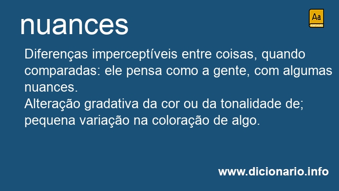 Significado de nuances