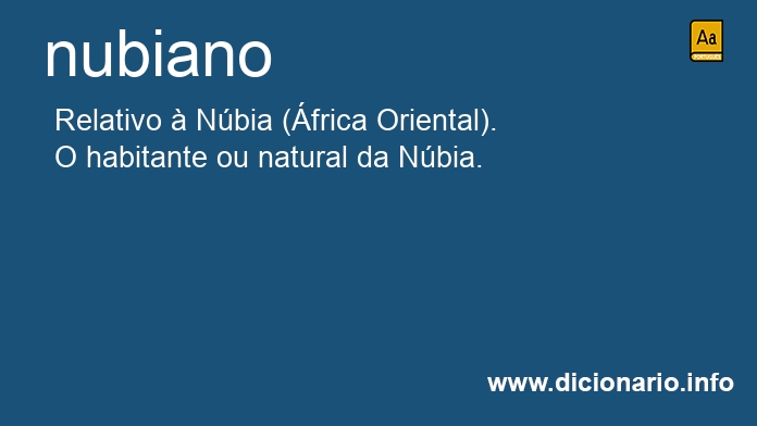 Significado de nubiano