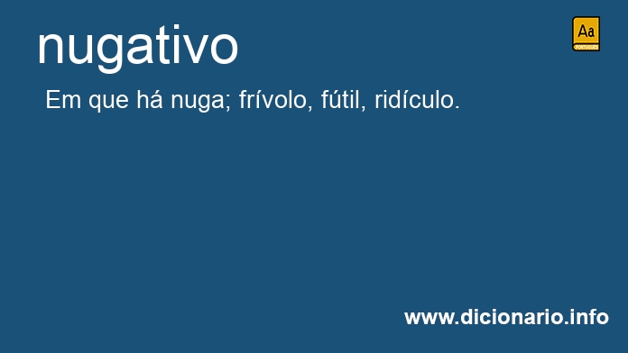 Significado de nugativa