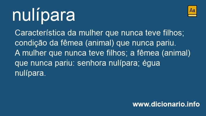 Significado de nulpara