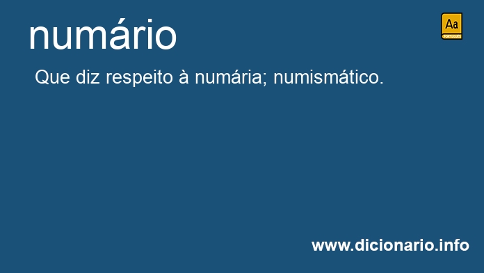 Significado de numrio