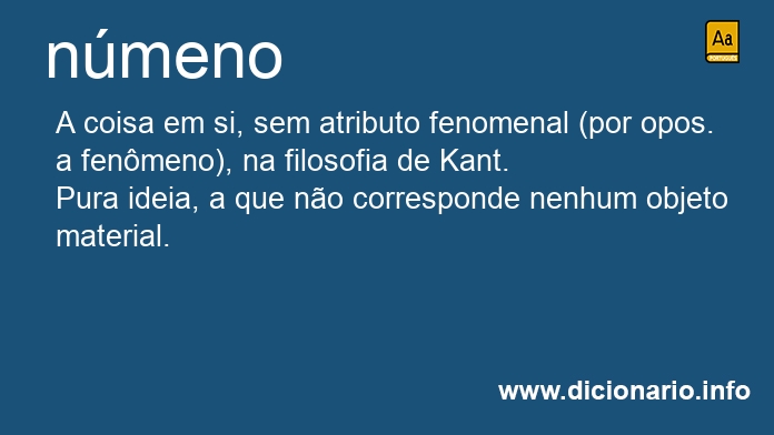 Significado de nmeno