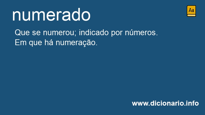 Significado de numerado