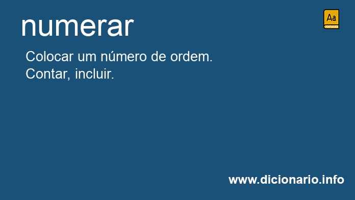 Significado de numerar