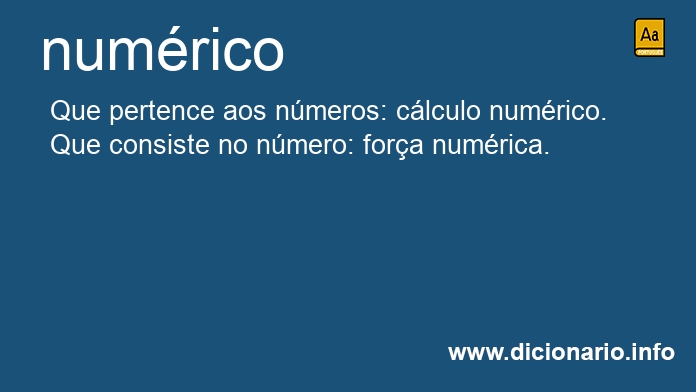 Significado de numrico