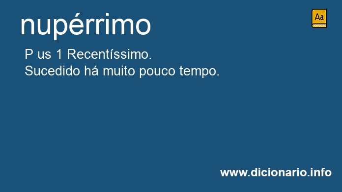 Significado de nuprrimos