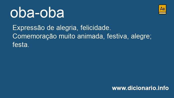 Significado de oba-oba