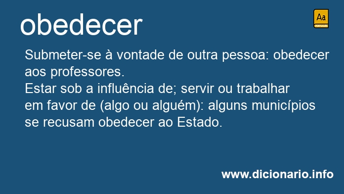 Significado de obedecei