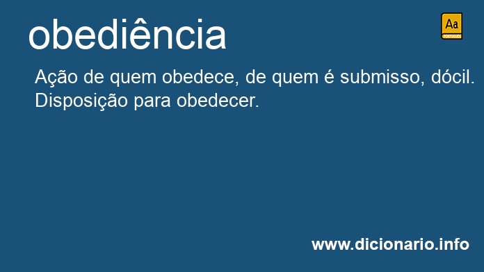 Significado de obedincias