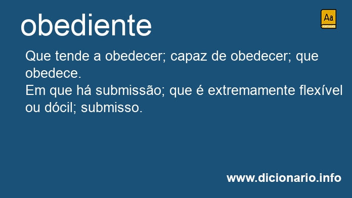 Significado de obedientes