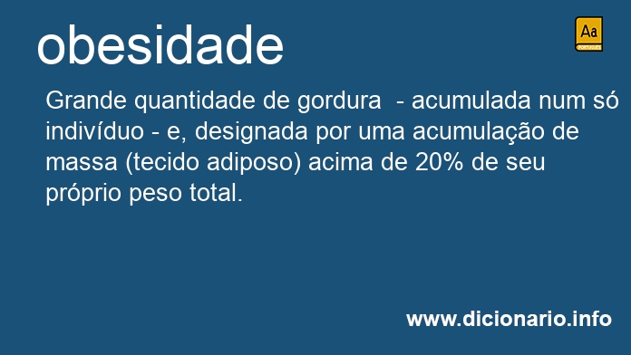 Significado de obesidade