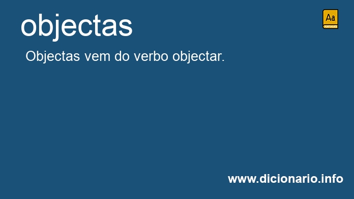 Significado de objectas