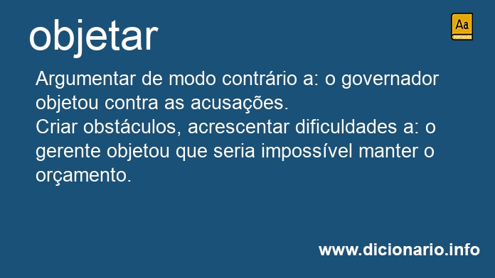 Significado de objetar