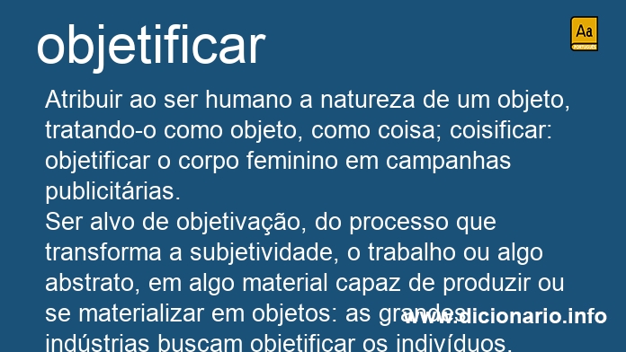 Significado de objetificando