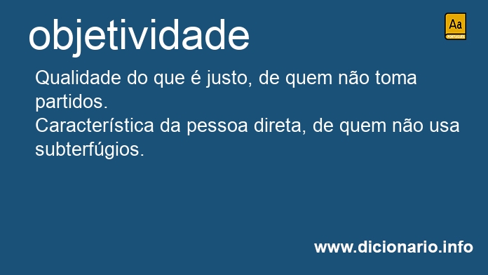 Significado de objetividades
