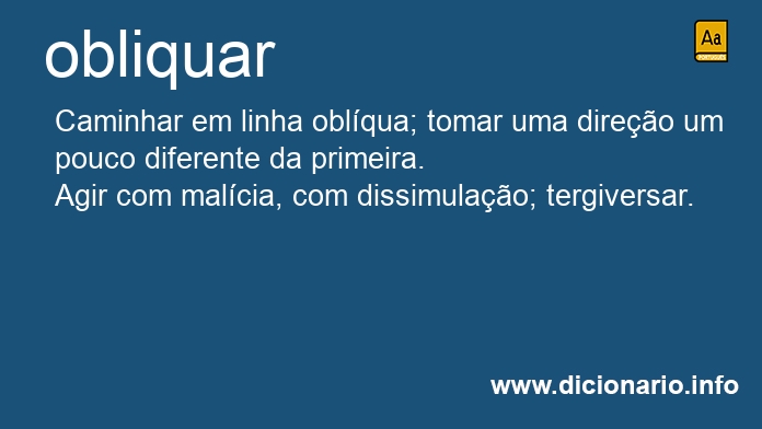 Significado de obliquar