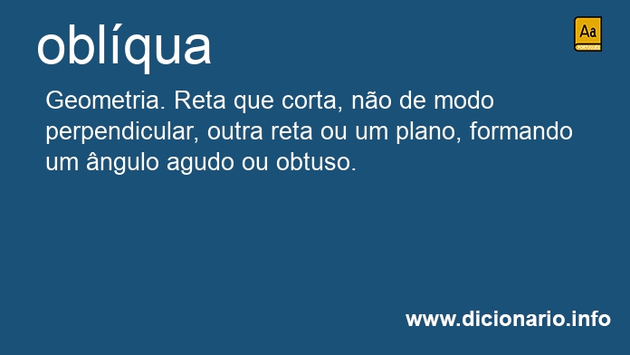 Significado de oblquas