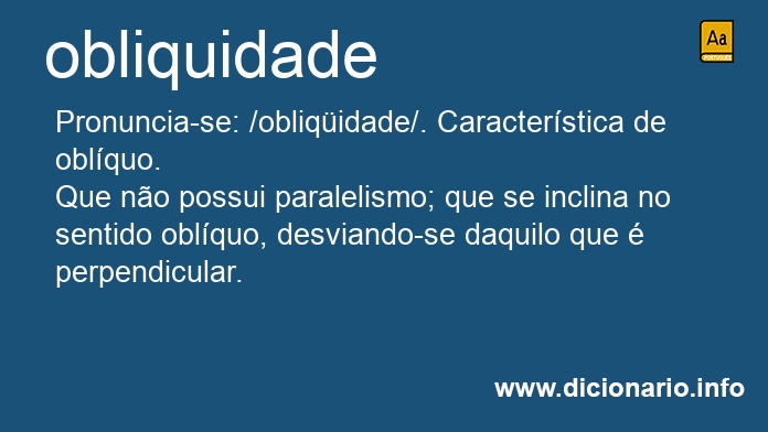 Significado de obliquidade