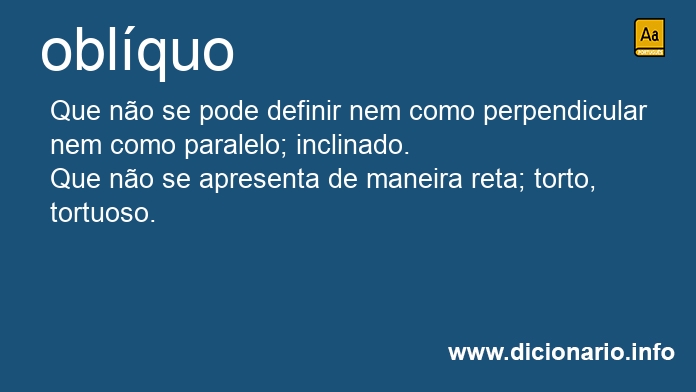 Significado de oblquo