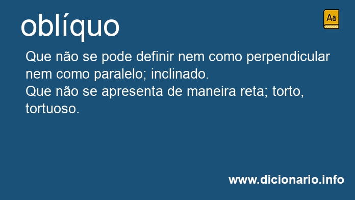 Significado de oblquo