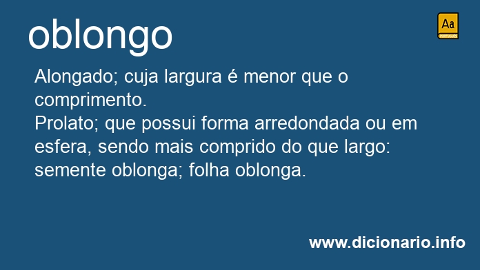 Significado de oblonga