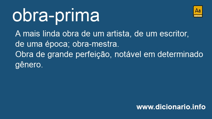 Significado de obra-prima