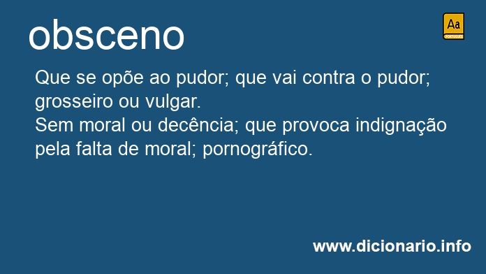 Significado de obscena