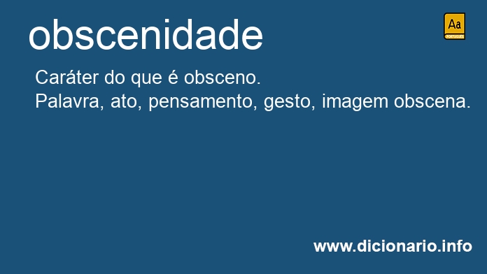 Significado de obscenidade