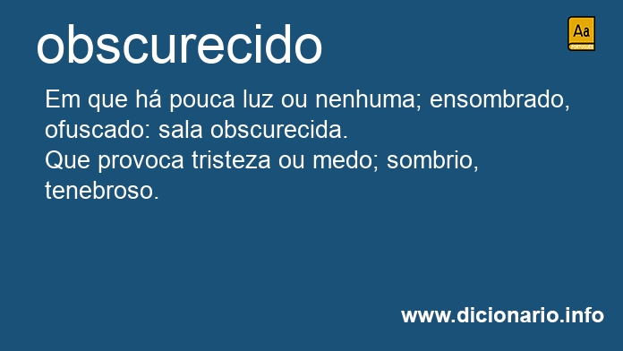 Significado de obscurecida
