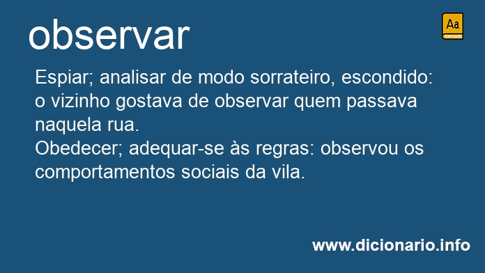 Significado de observa