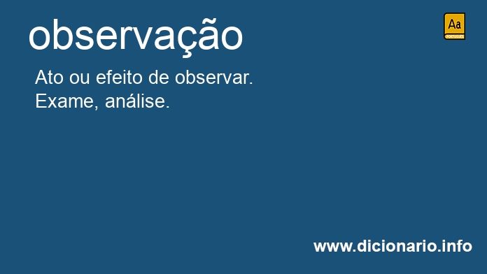 Significado de observao