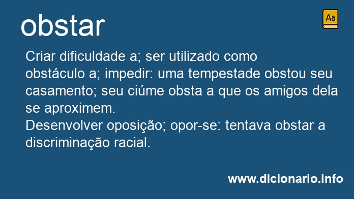 Significado de obstara