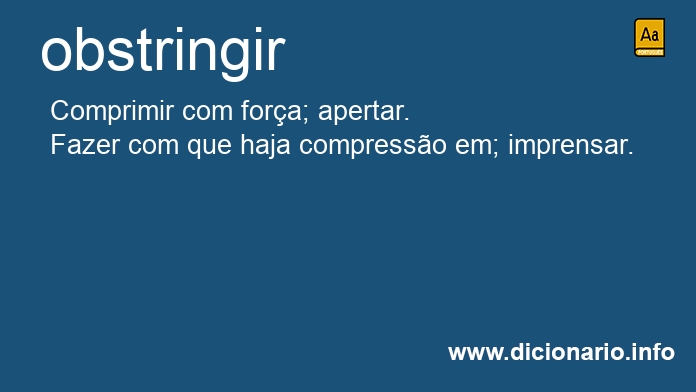 Significado de obstringir