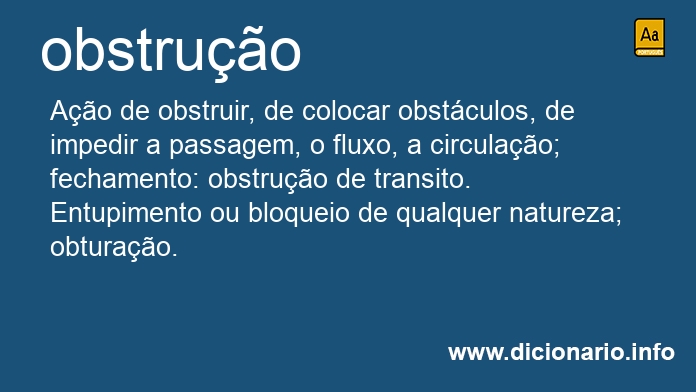 Significado de obstruo