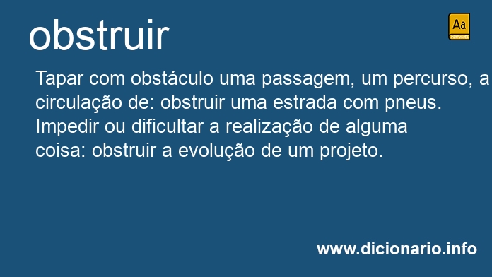 Significado de obstrui